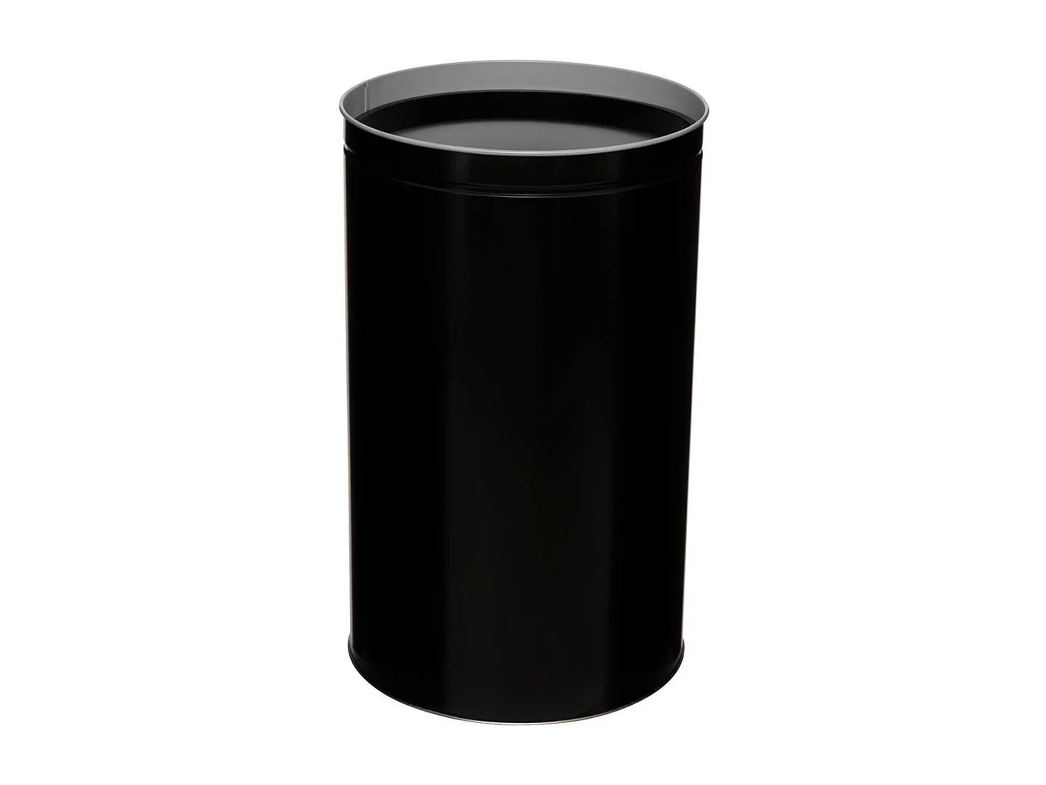 Poubelle automatique ronde, Détecteur infra-rouge + bouton, 40 l, Noir - Diamètre 32 x Hauteur 62 cm