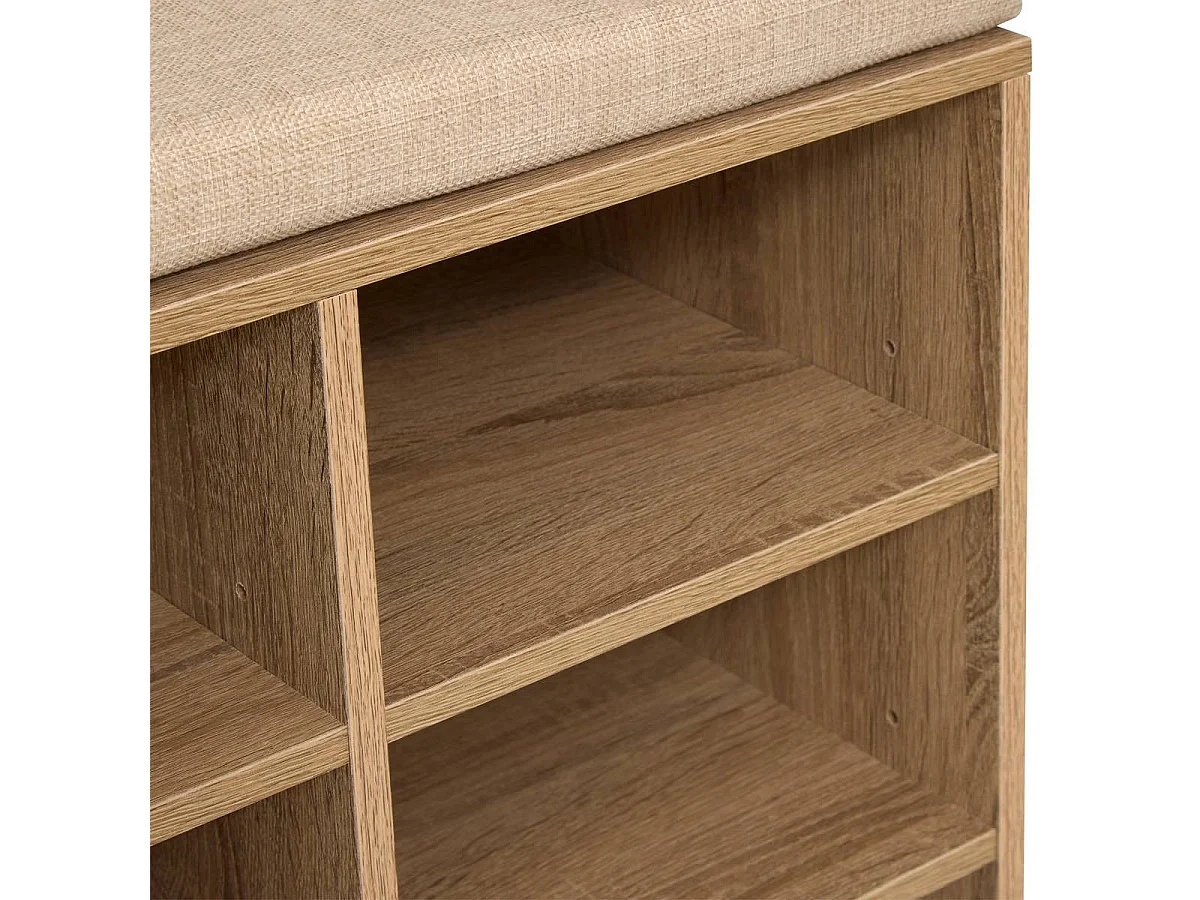 Banc range chaussures 6 paires - Longueur 51,5 x Profondeur 29,5 x Hauteur 48,5 cm