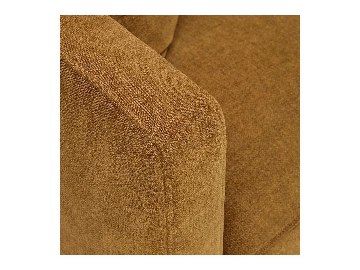 Canapé 3 places Sofa Fauteuil coloris caramel - Longueur 194 x Profondeur 96 x Hauteur 85 cm