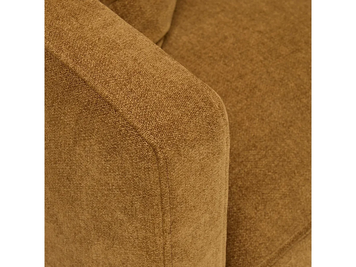 Canapé 3 places Sofa Fauteuil coloris caramel - Longueur 194 x Profondeur 96 x Hauteur 85 cm