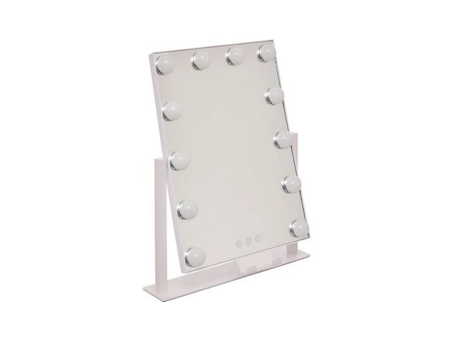 Miroir pivotant avec éclairage LED écran tactile coloris Blanc - Longueur 35 x Profondeur 7 x Hauteur 43 cm