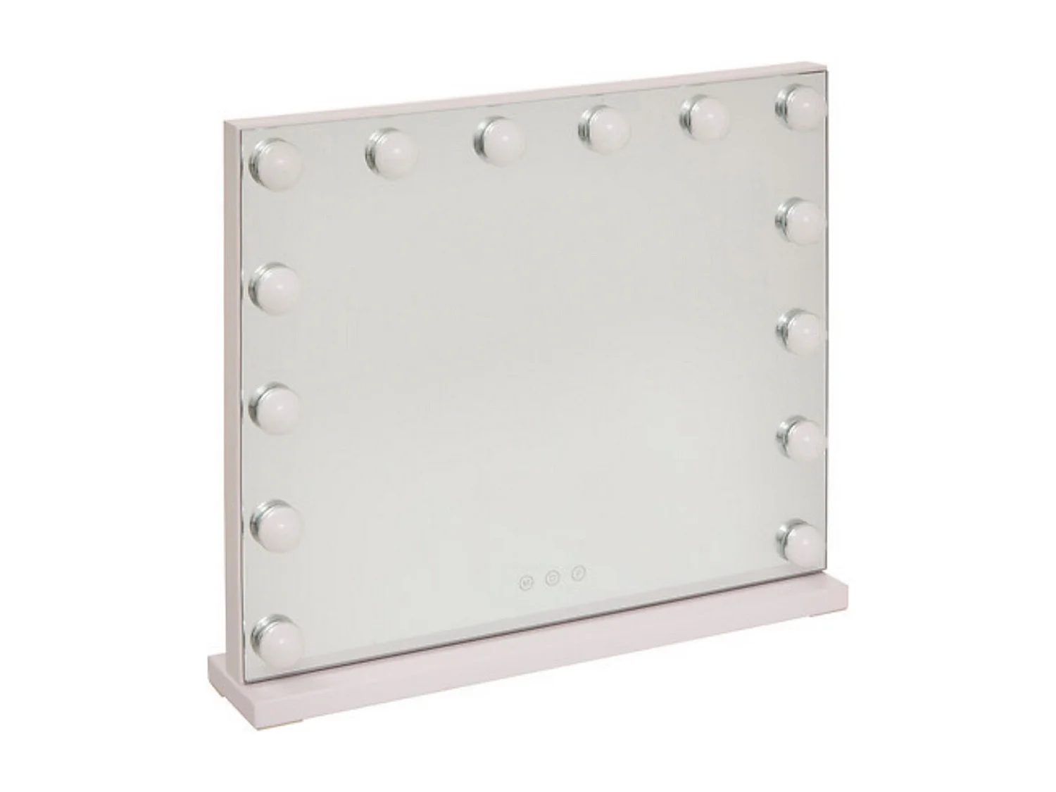 Miroir avec éclairage 14 LED écran tactile coloris Blanc -Longueur 50 x Profondeur 10 x Hauteur 42.5 cm