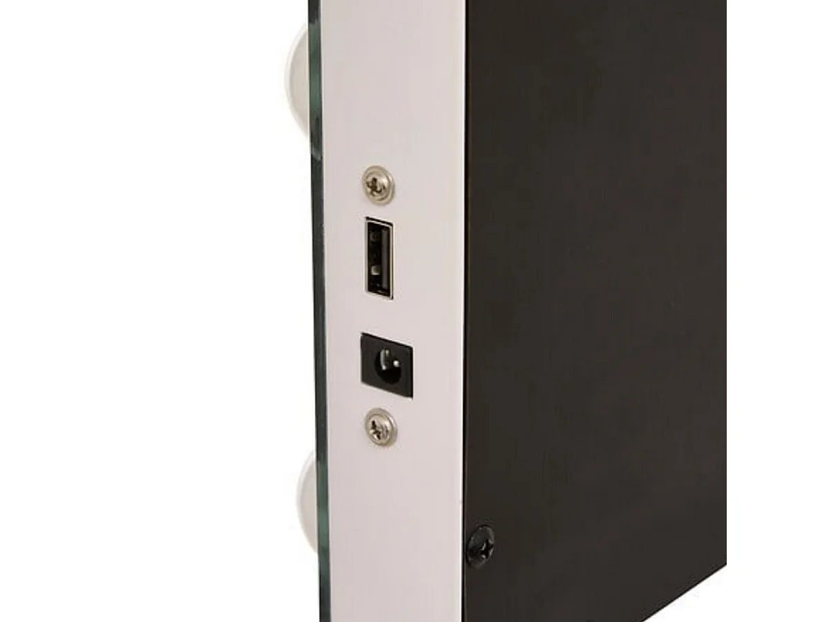 Miroir avec éclairage 14 LED écran tactile coloris Blanc -Longueur 50 x Profondeur 10 x Hauteur 42.5 cm