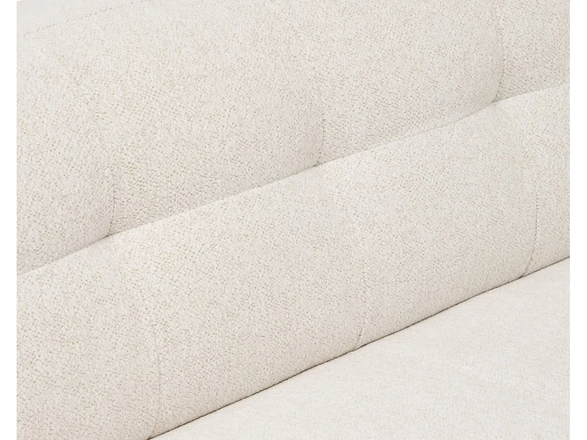Canapé 3 places Sofa Fauteuil coloris ivoire - Longueur 203 x Profondeur 90 x Hauteur 71 cm