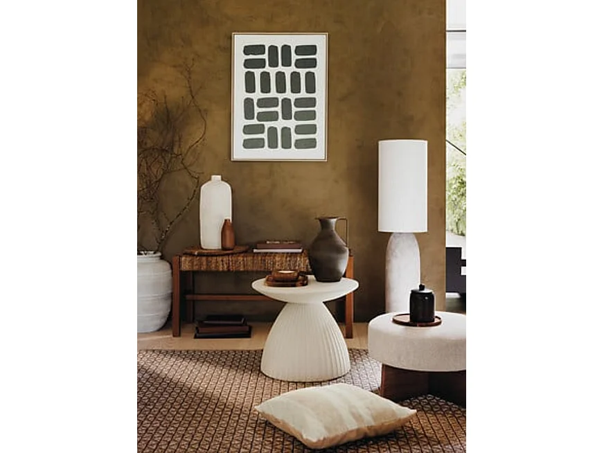 Banc bout de lit en paille tressé et structure en bois - Longueur 102 x Profondeur 38 x Hauteur 46 cm