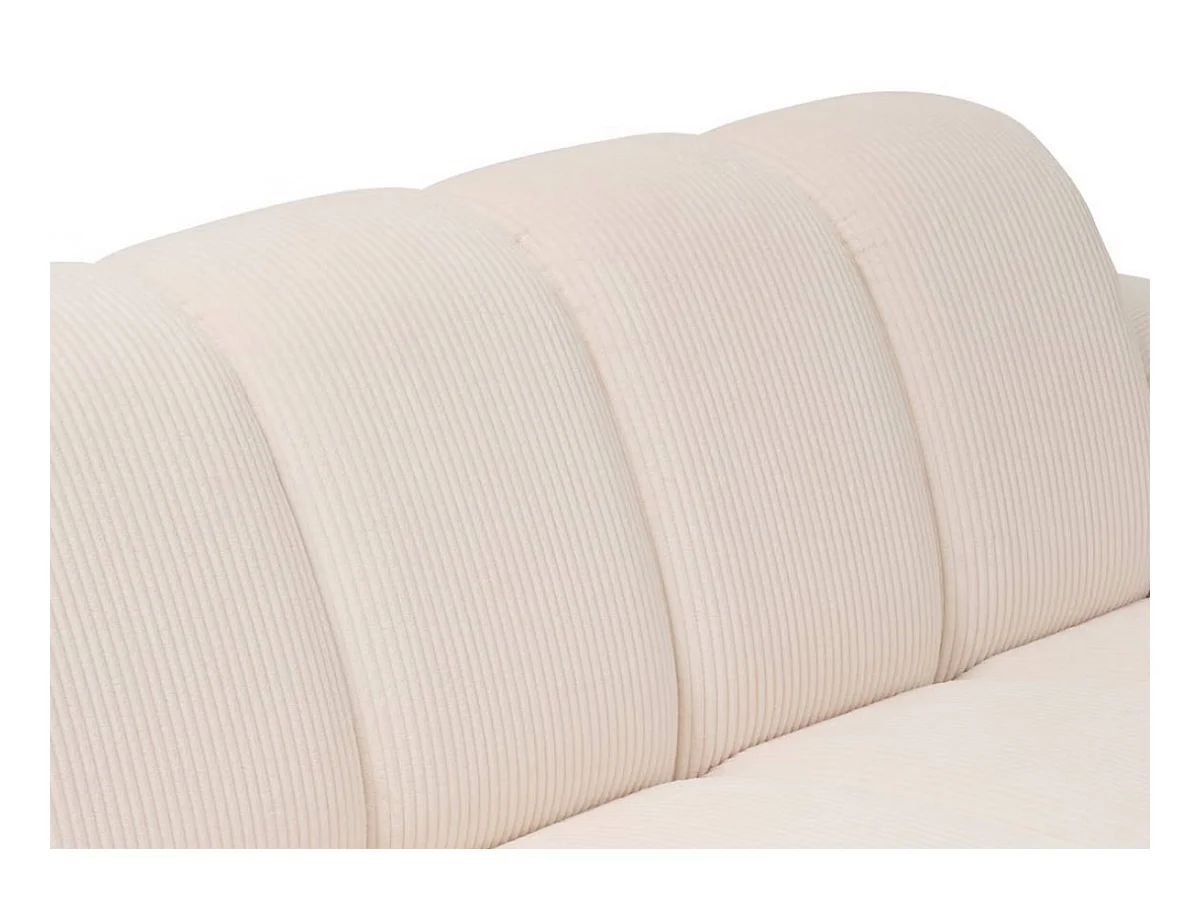 Canapé 3 places Sofa Fauteuil coloris ivoire - Longueur 212 x Profondeur 97 x Hauteur 76 cm