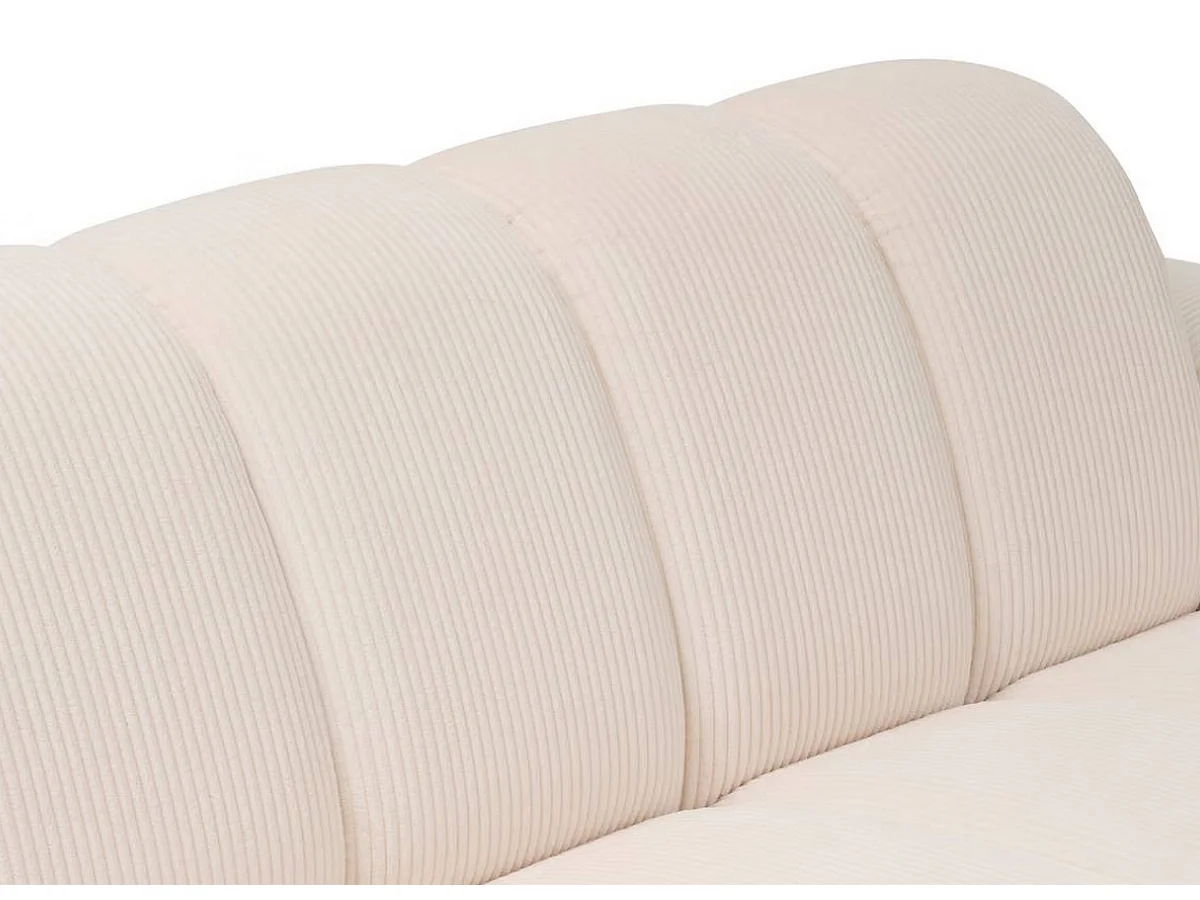 Canapé 3 places Sofa Fauteuil coloris ivoire - Longueur 212 x Profondeur 97 x Hauteur 76 cm