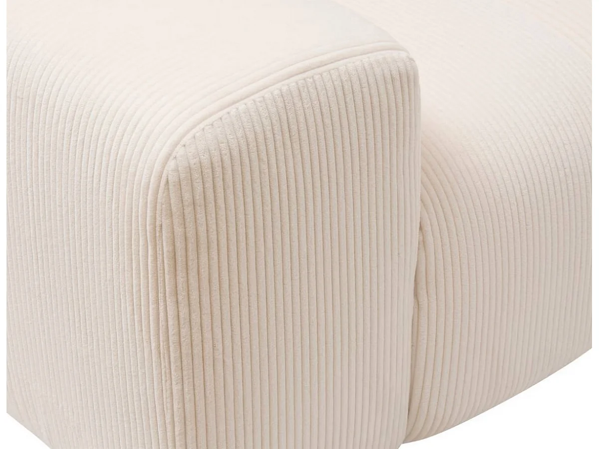 Canapé 3 places Sofa Fauteuil coloris ivoire - Longueur 212 x Profondeur 97 x Hauteur 76 cm