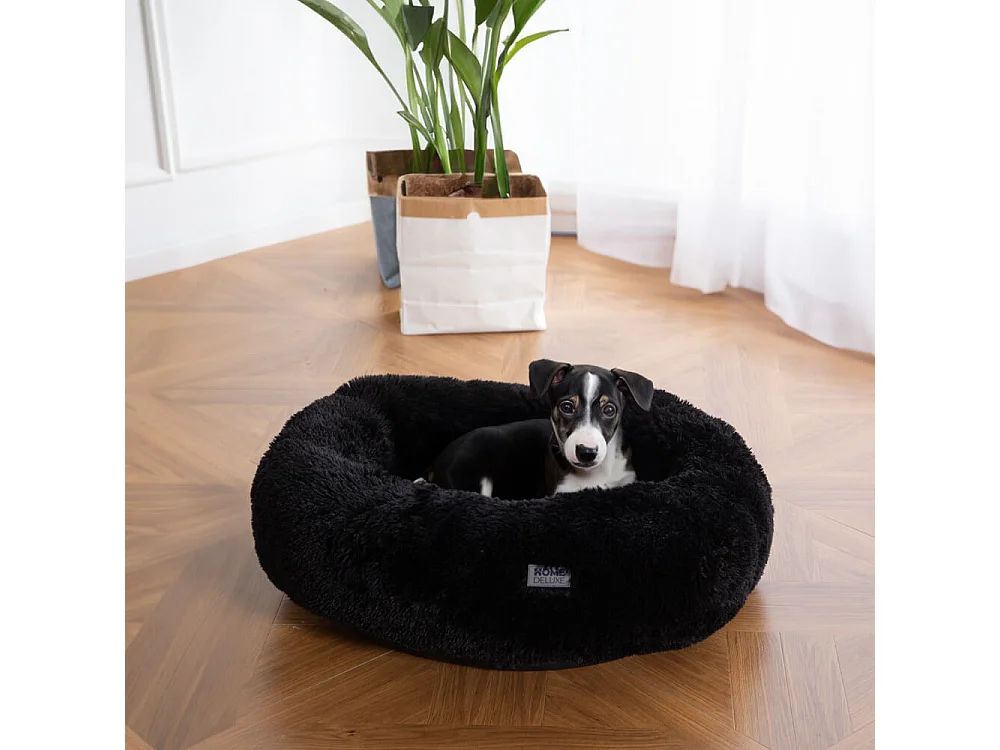 Home Deluxe Lit pour animaux domestiques MUFFIN Noir M