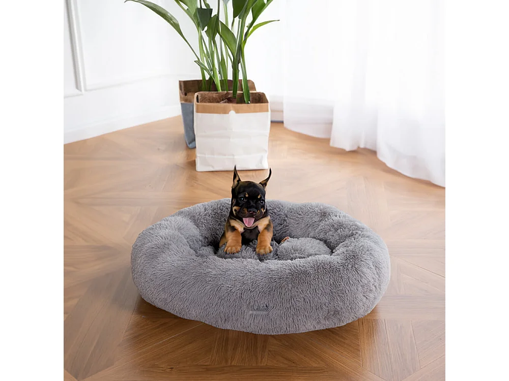 Home Deluxe Lit pour animaux domestiques MUFFIN Gris L