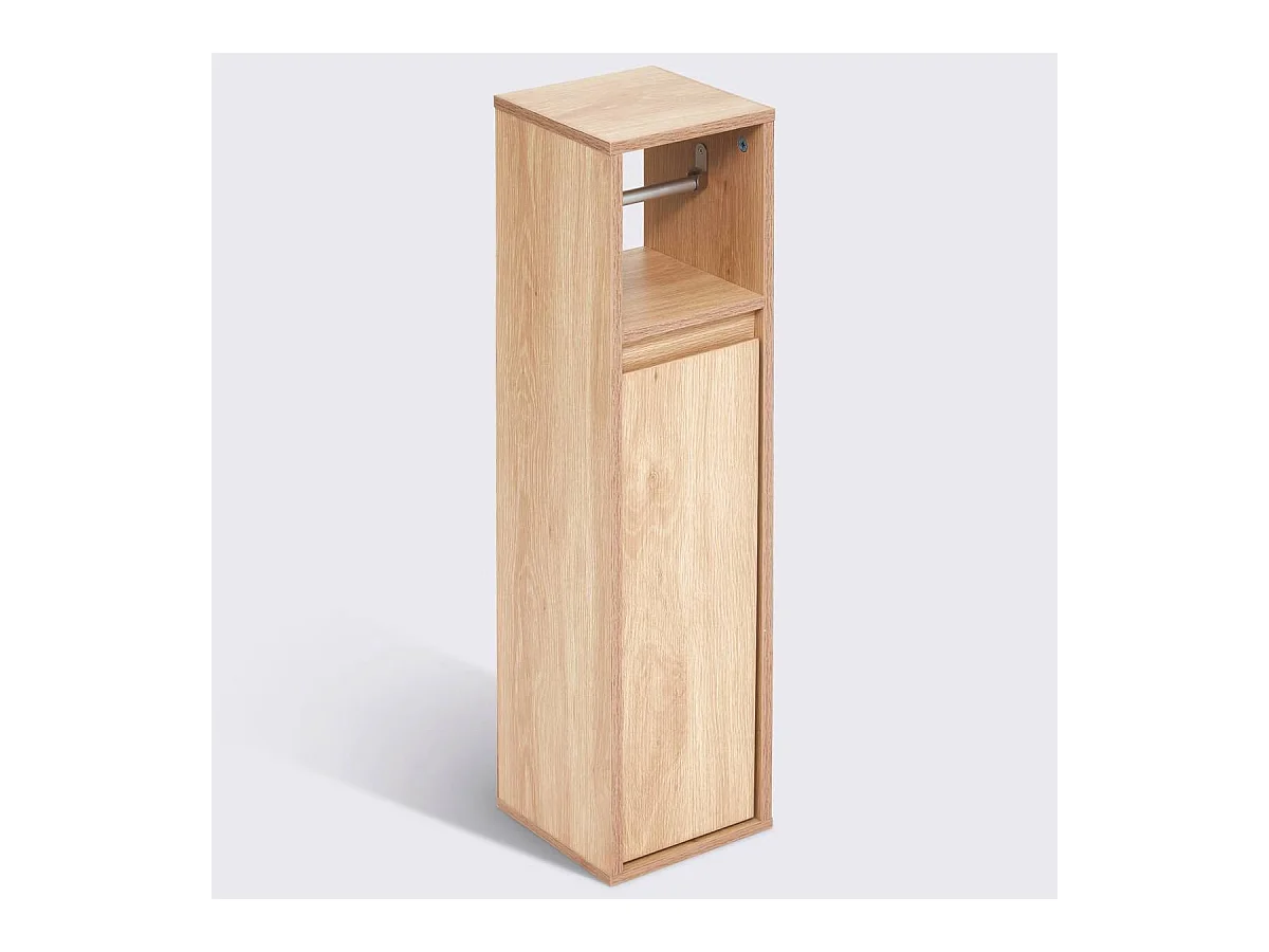 Dérouleur salle de bain avec réserve pour papier WC - Longueur 18 x Profondeur 20 x Hauteur 78 cm