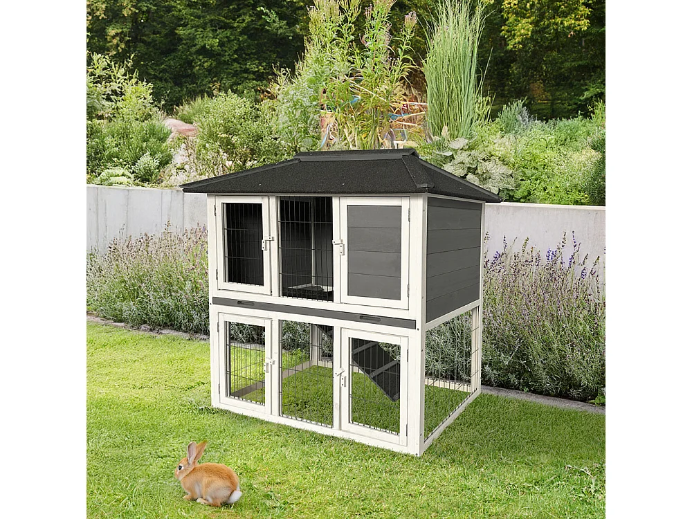 Home Deluxe Clapier à lapins TOCA - 115 x 115 cm