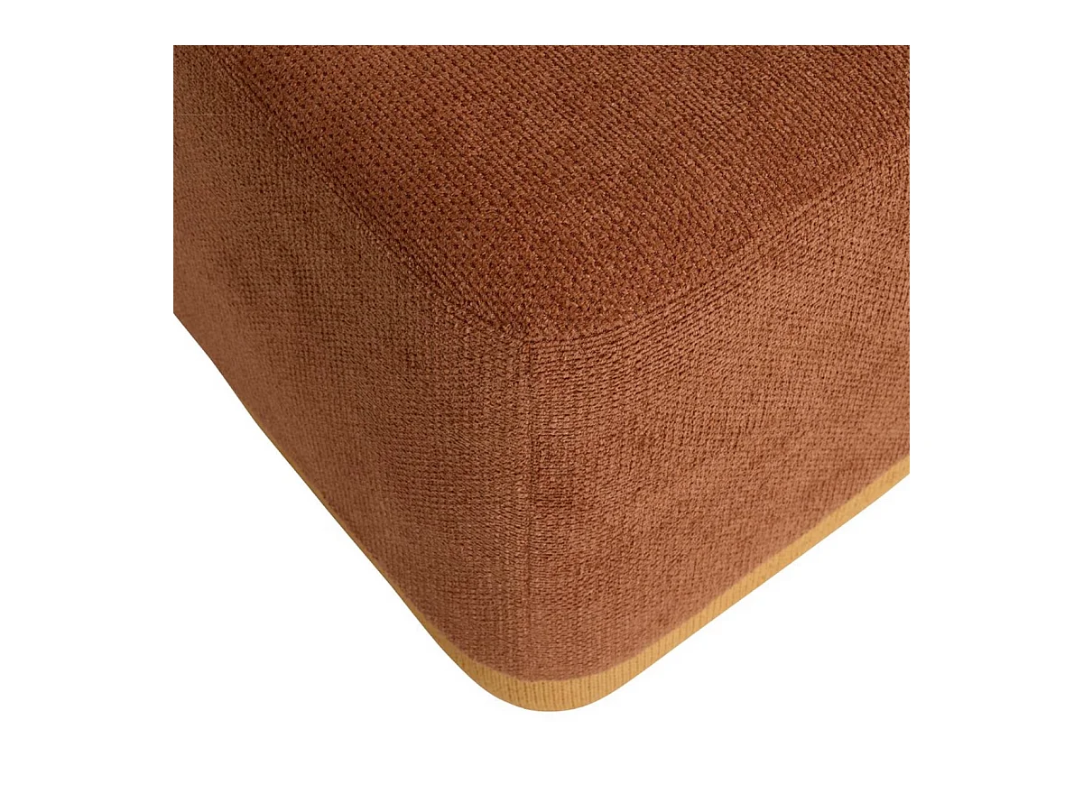 Lot de 2 Poufs carrés empilables coloris ambre et ocre - Longueur 41 x Profondeur 41 x Hauteur 42 cm