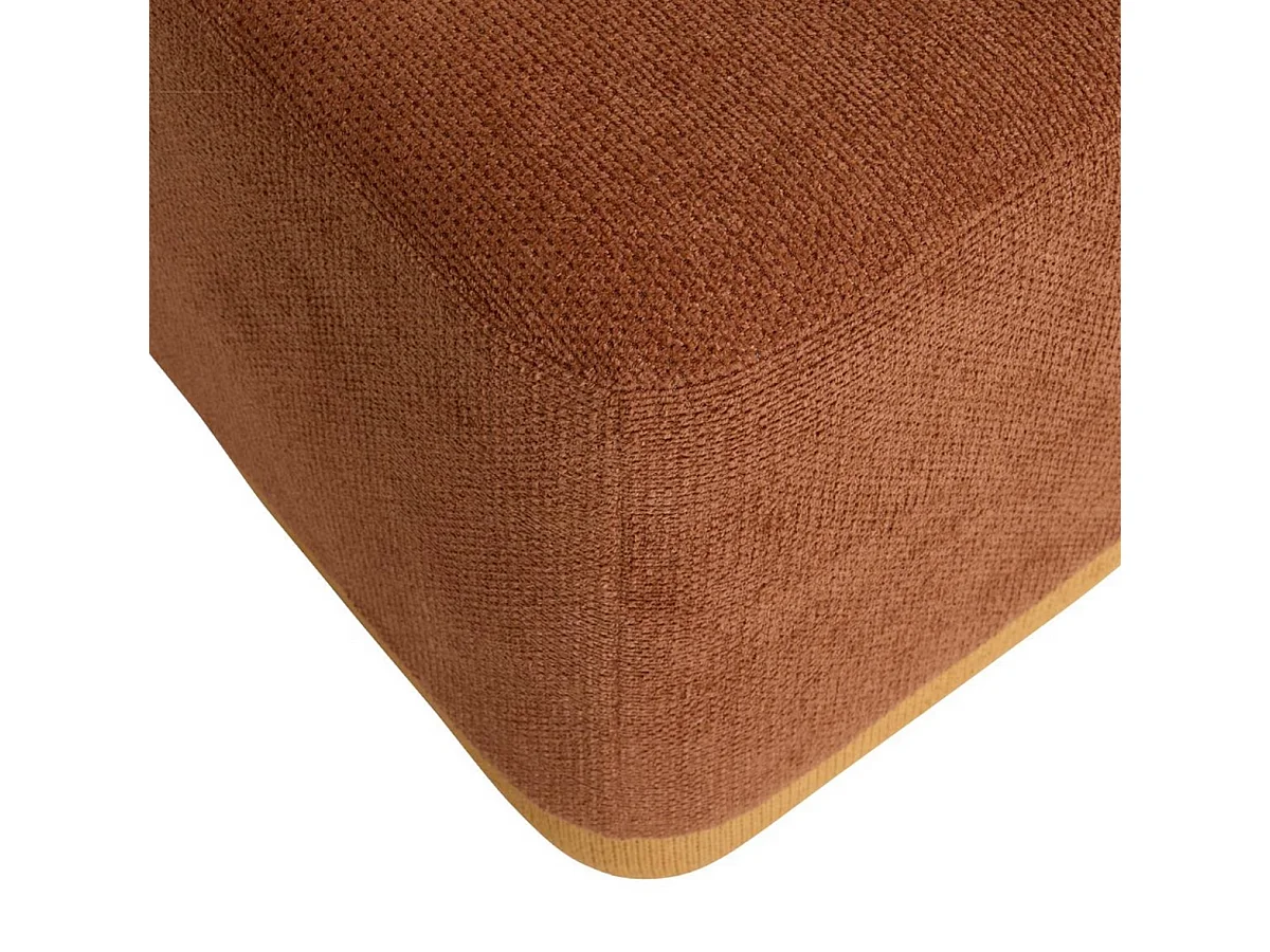Lot de 2 Poufs carrés empilables coloris ambre et ocre - Longueur 41 x Profondeur 41 x Hauteur 42 cm