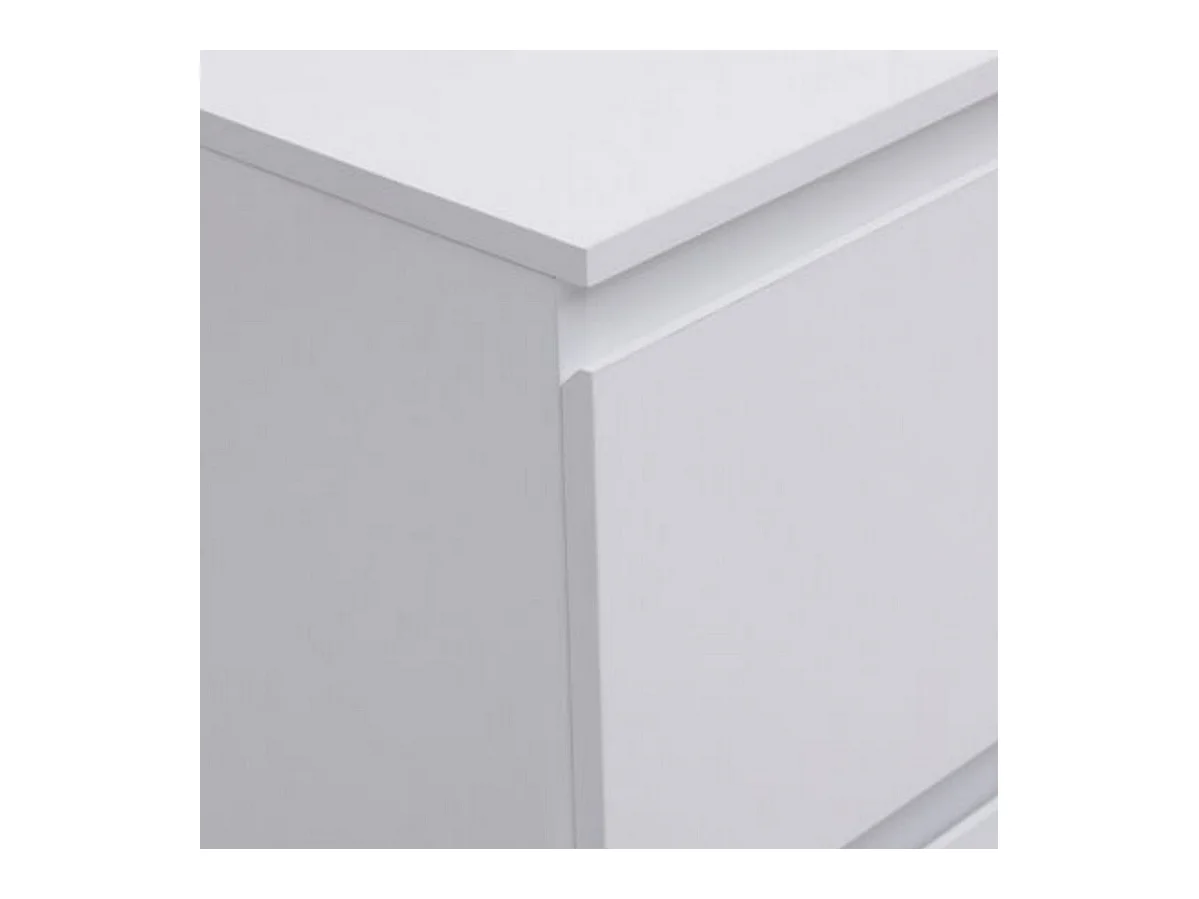 Commode de 3 tiroirs coloris blanc - Longueur 73 x largeur 48 x Hauteur 78 cm