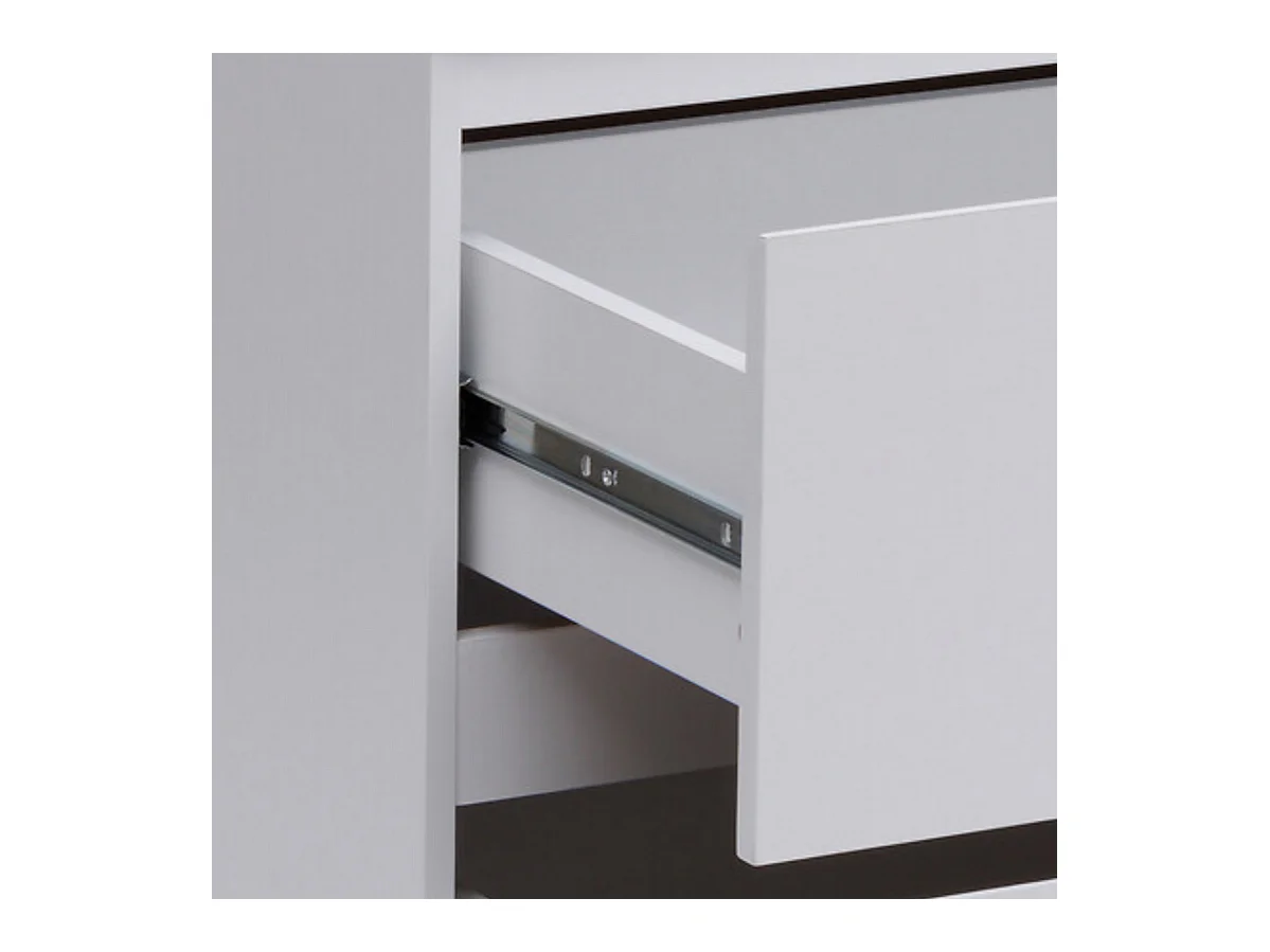 Commode de 3 tiroirs coloris blanc - Longueur 73 x largeur 48 x Hauteur 78 cm