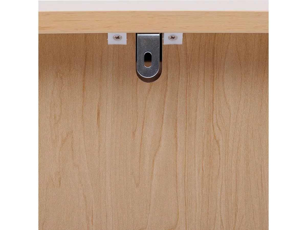 Meuble bas salle de bain, 1 porte et 1 tiroir effet bois clair - Longueur 45 x largeur 30 x Hauteur 80 cm