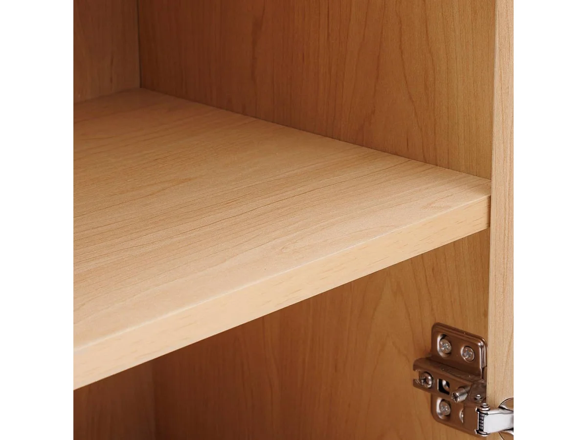 Meuble bas salle de bain, 1 porte et 1 tiroir effet bois clair - Longueur 45 x largeur 30 x Hauteur 80 cm