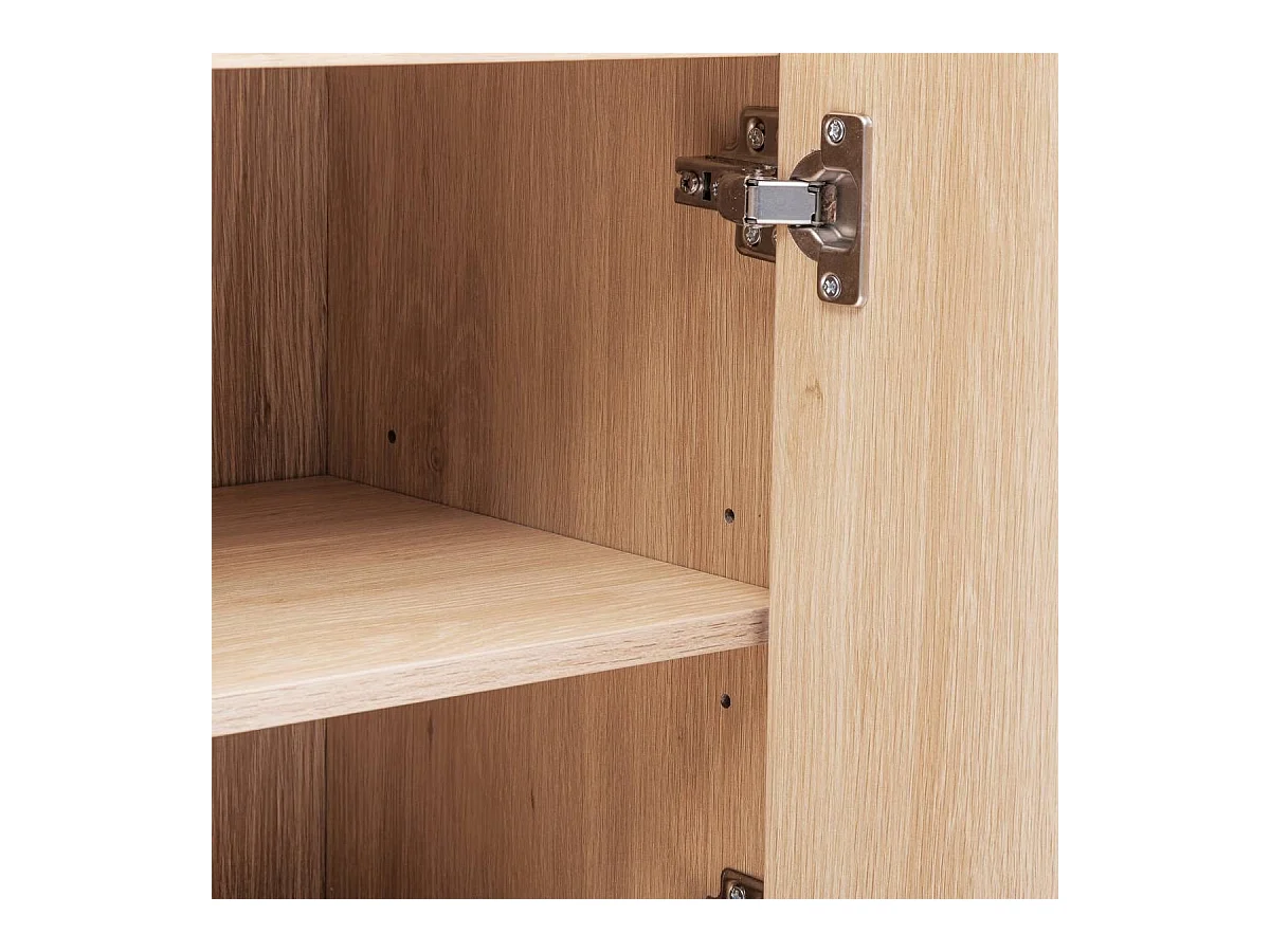 Meuble bas SDB, 1 porte coloris effet bois clair - Longueur 30 x largeur 30 x Hauteur 80 cm