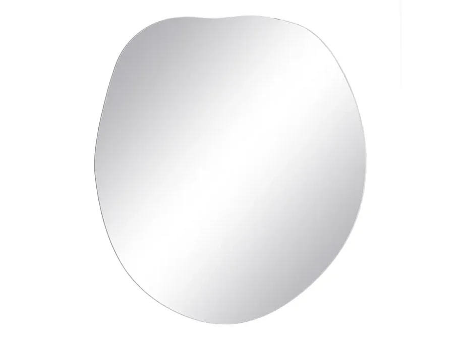 Miroir mural forme libre verre 60 cm fixation invisible design CINEA