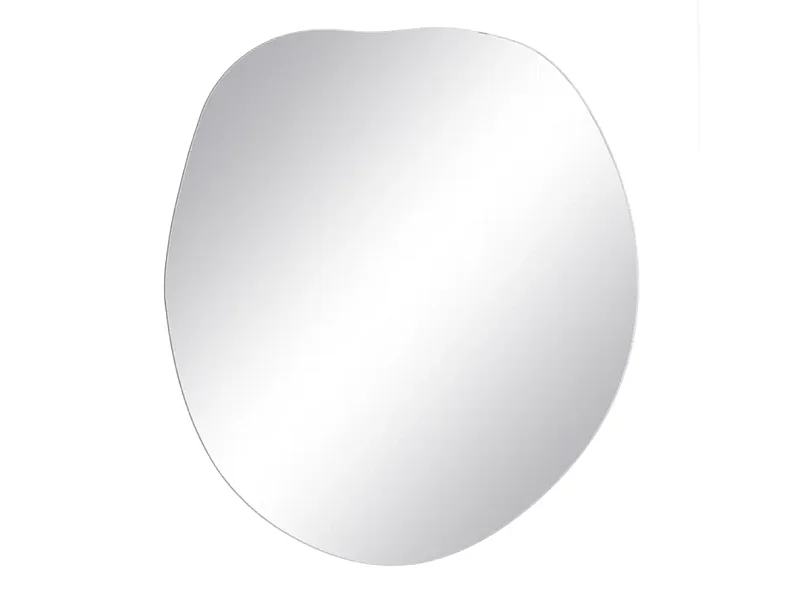 Miroir mural forme libre verre 60 cm fixation invisible design CINEA