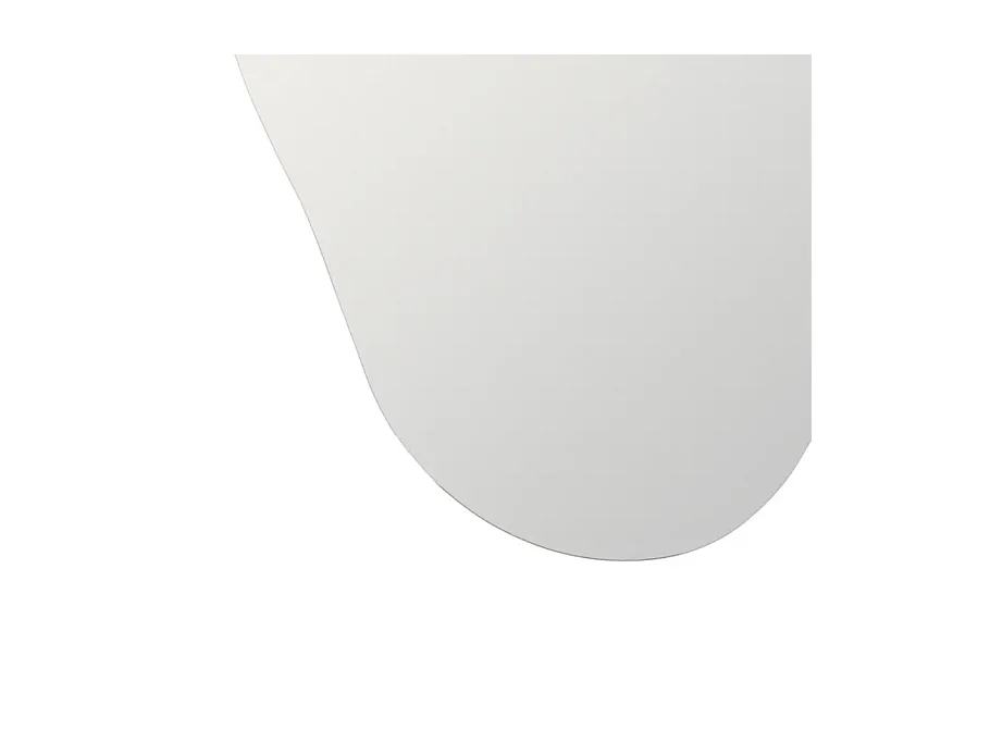 Grand miroir mural organique en verre argenté 150 cm fixé verticalement TITANIE