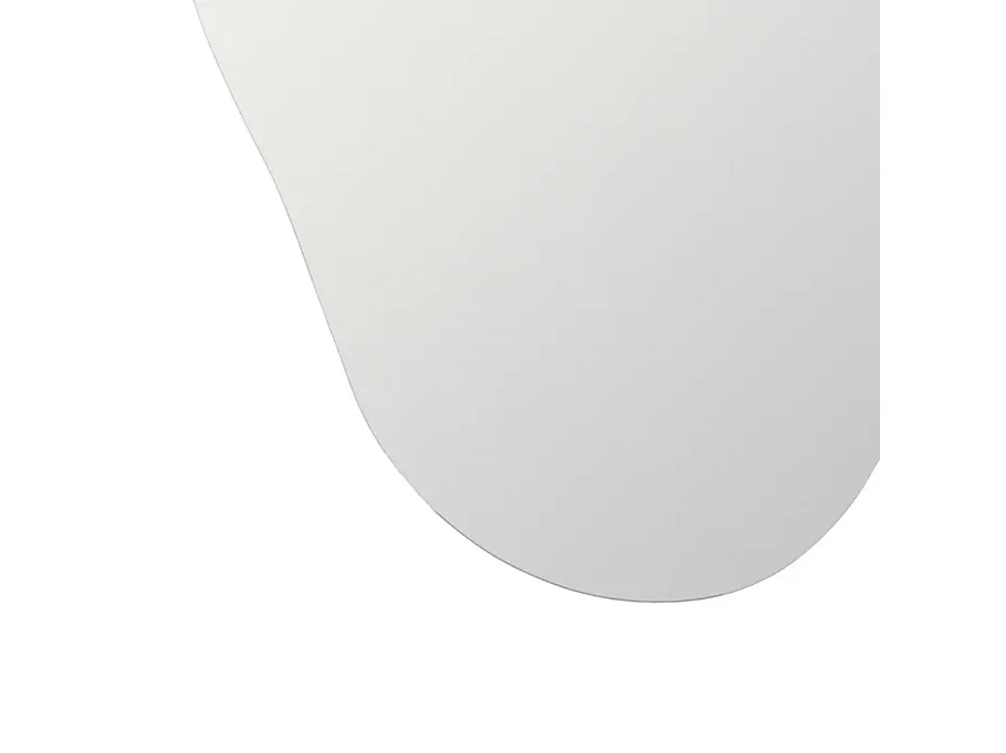 Grand miroir mural organique en verre argenté 150 cm fixé verticalement TITANIE