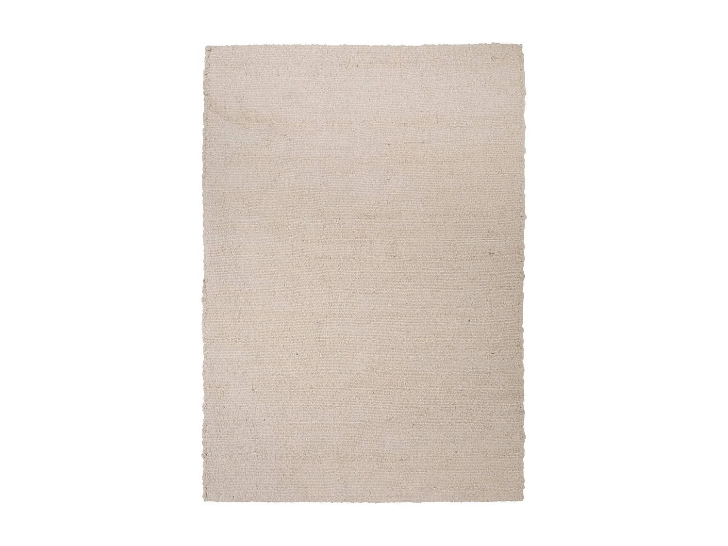 Tapis rectangulaire effet laine ivoire - Longueur 230 x Largeur 160 x Epaisseur 1,5 cm