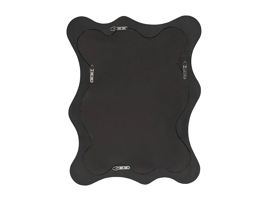 Miroir mural moderne couleur argent 90 x 70 cm OVIDE