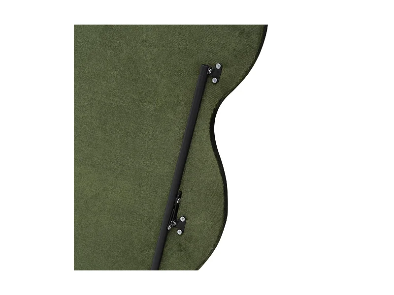 Miroir moderne avec encadrement vert olive en forme de vagues WAVY