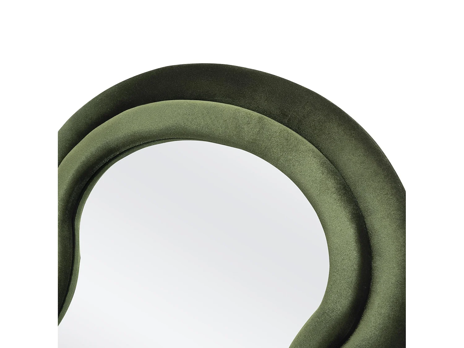 Miroir moderne avec encadrement vert olive en forme de vagues WAVY