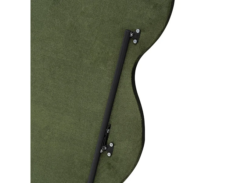 Miroir moderne avec encadrement vert olive en forme de vagues WAVY