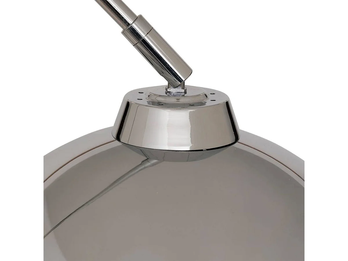 Lampadaire arc orientable, abat-jour sur pied en acier chromé - Longueur 70,5 x largeur 29 x Hauteur 177 cm