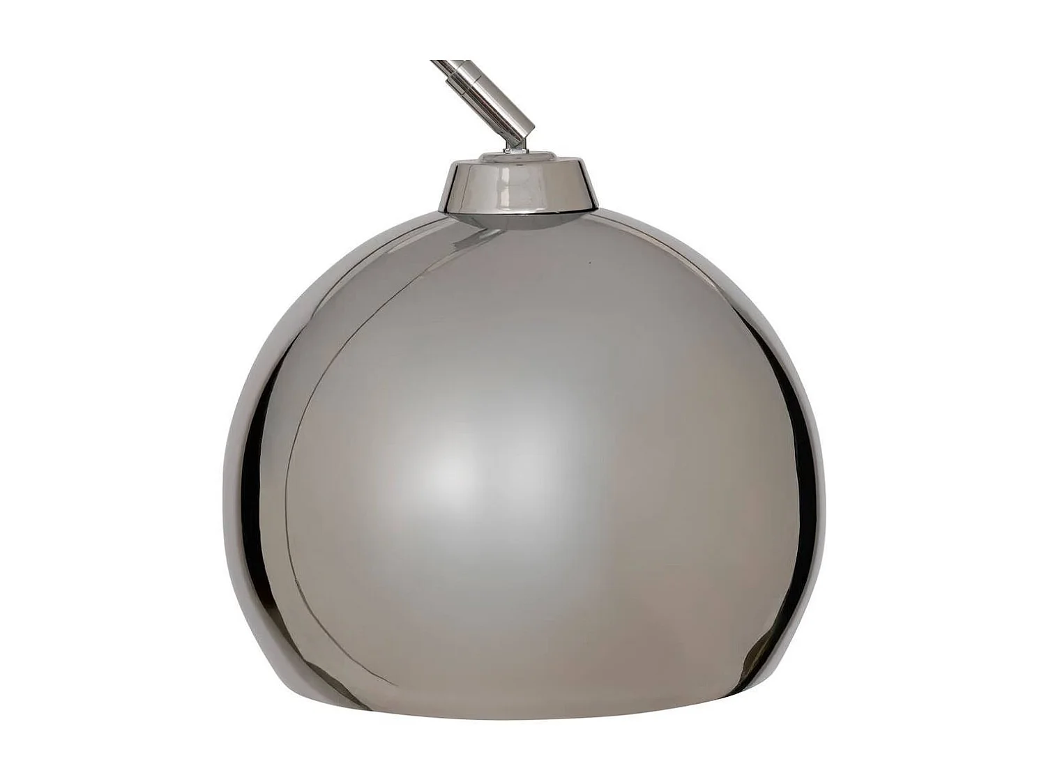 Lampadaire arc orientable, abat-jour sur pied en acier chromé - Longueur 70,5 x largeur 29 x Hauteur 177 cm