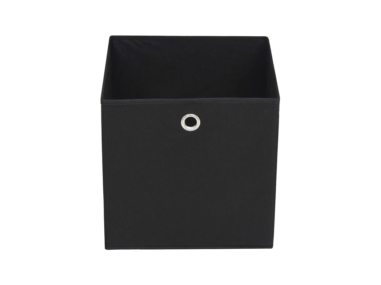Boîte de rangement 4 pcs Tissu non tissé 32x32x32 cm Noir