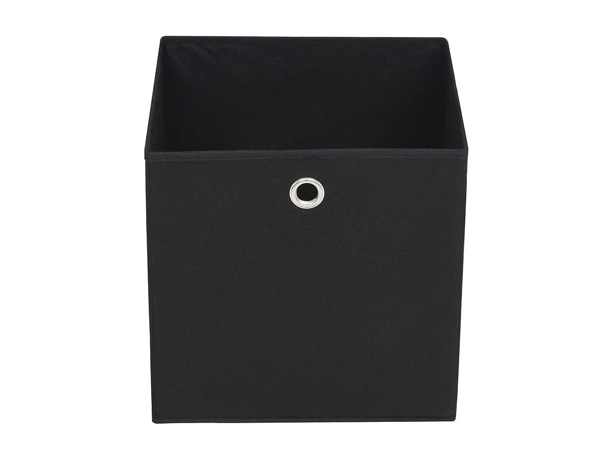 Boîte de rangement 4 pcs Tissu non tissé 32x32x32 cm Noir