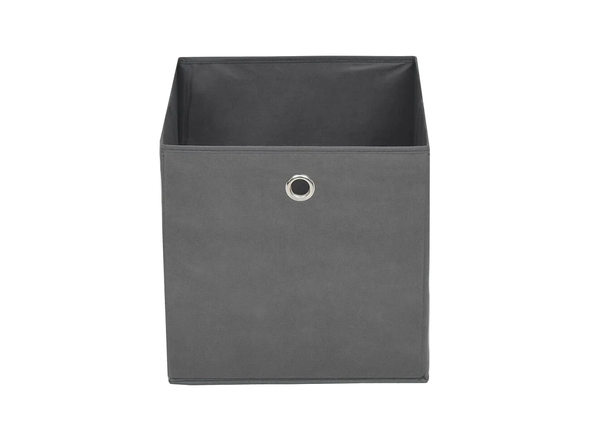 Boîte de rangement 10 pcs Tissu non tissé 32x32x32 cm Gris
