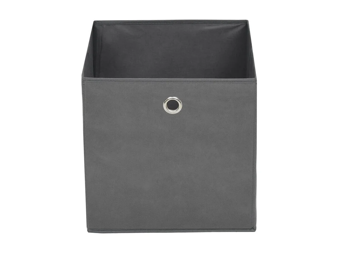 Aufbewahrungsboxen 10 Stk. Vliesstoff 32 x 32 x 32 cm Grau