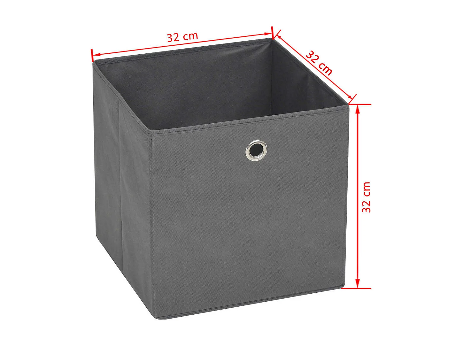 Aufbewahrungsboxen 10 Stk. Vliesstoff 32 x 32 x 32 cm Grau