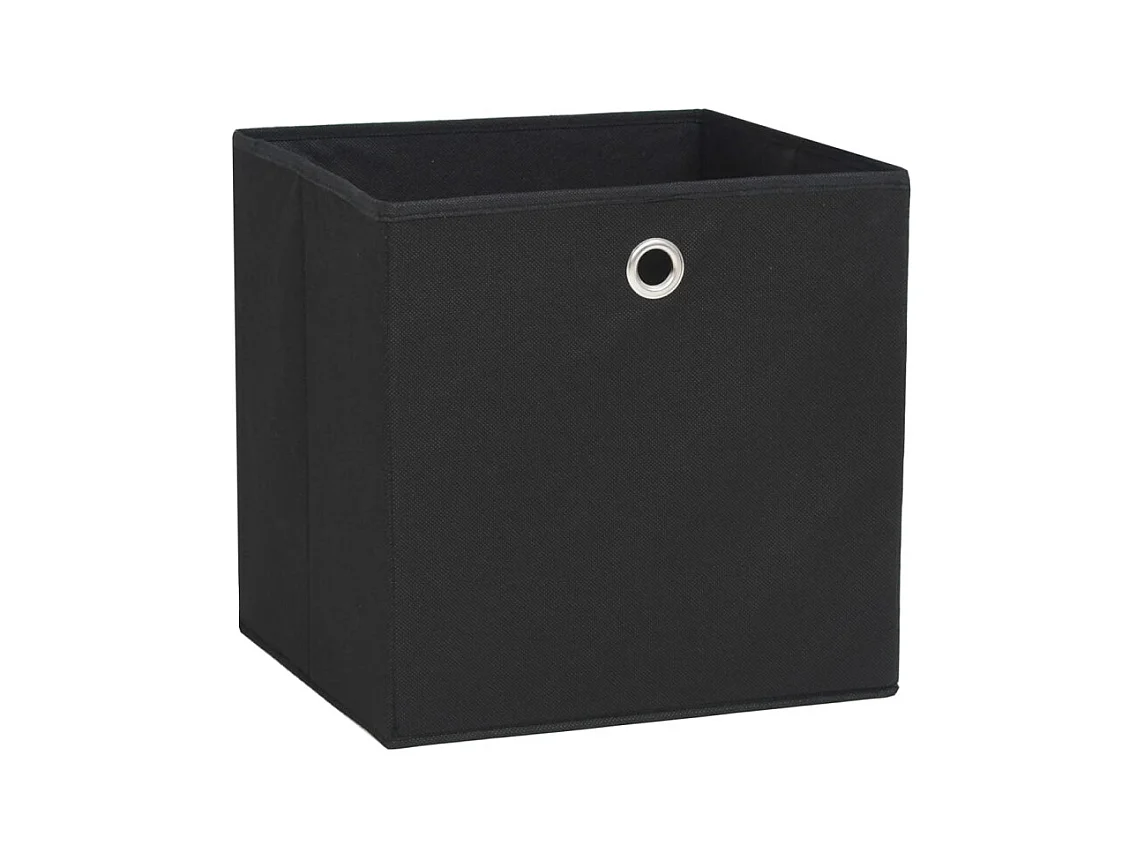 Boîte de rangement 10 pcs Tissu non tissé 32x32x32 cm Noir