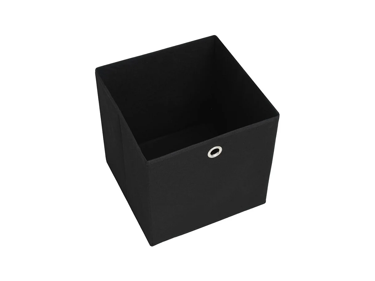 Boîte de rangement 10 pcs Tissu non tissé 32x32x32 cm Noir