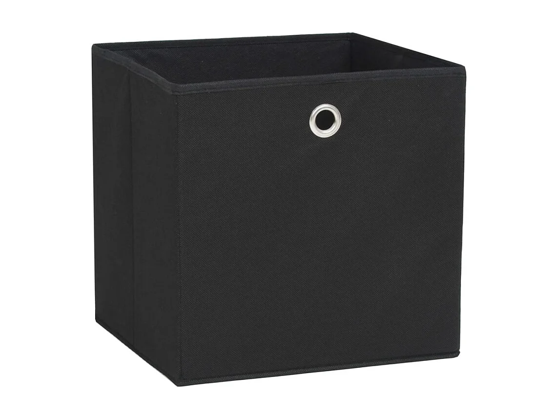 Boîte de rangement 10 pcs Tissu non tissé 32x32x32 cm Noir