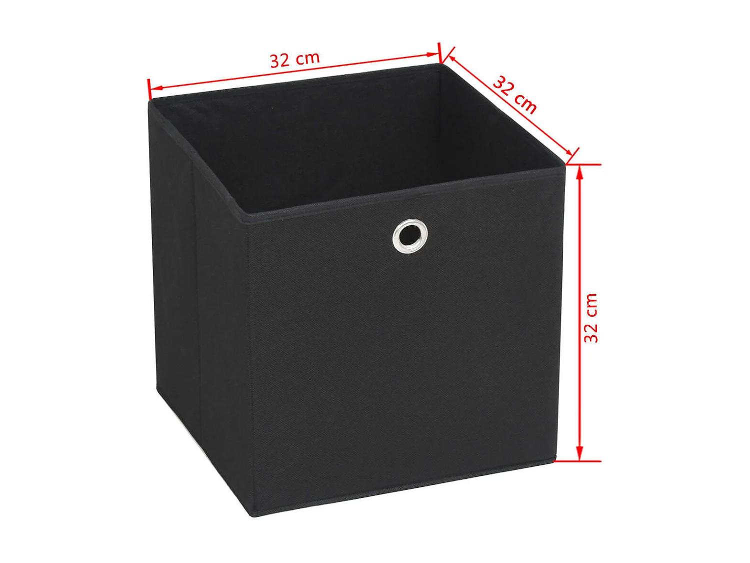 Boîte de rangement 10 pcs Tissu non tissé 32x32x32 cm Noir