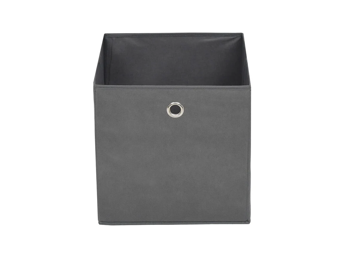 Boîte de rangement 4 pcs Tissu non tissé 32x32x32 cm Gris