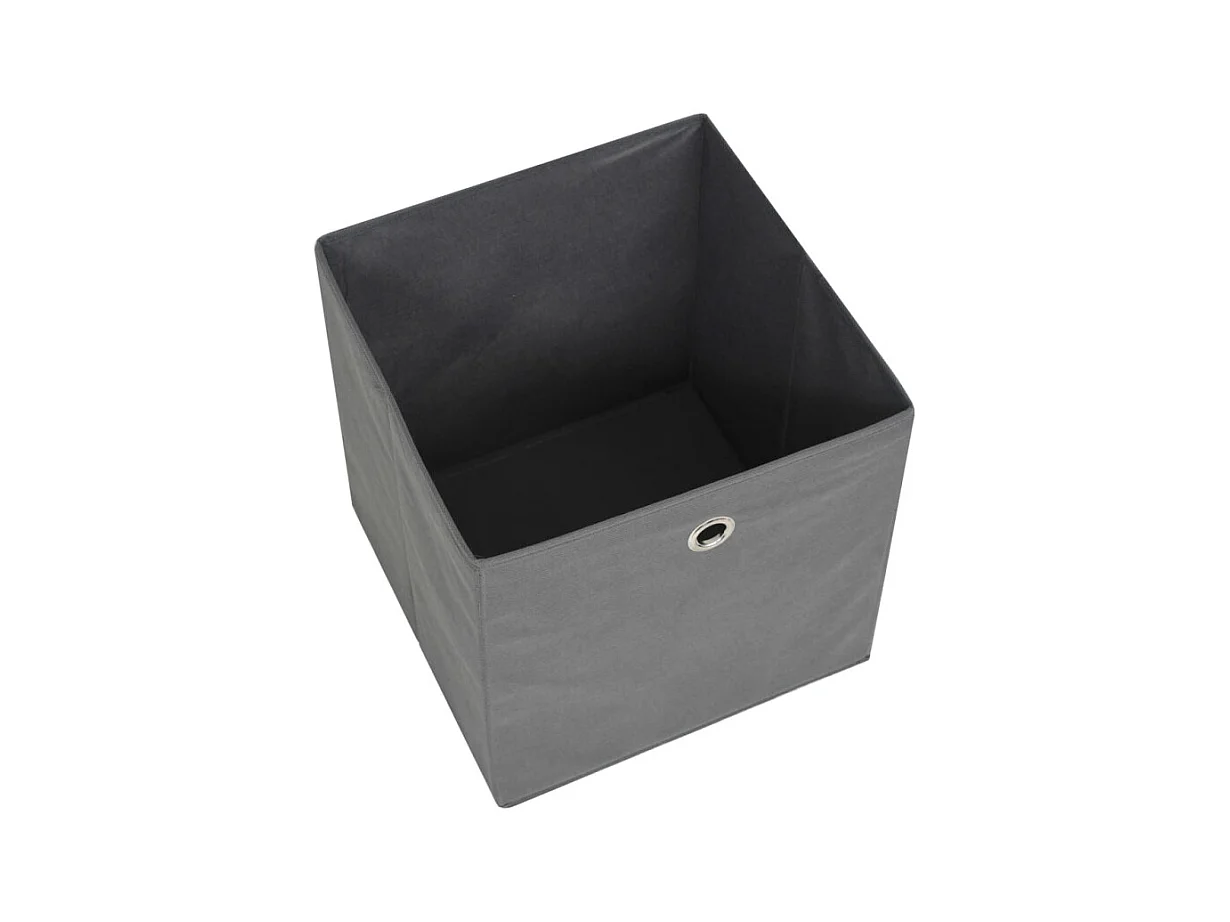 Boîte de rangement 4 pcs Tissu non tissé 32x32x32 cm Gris
