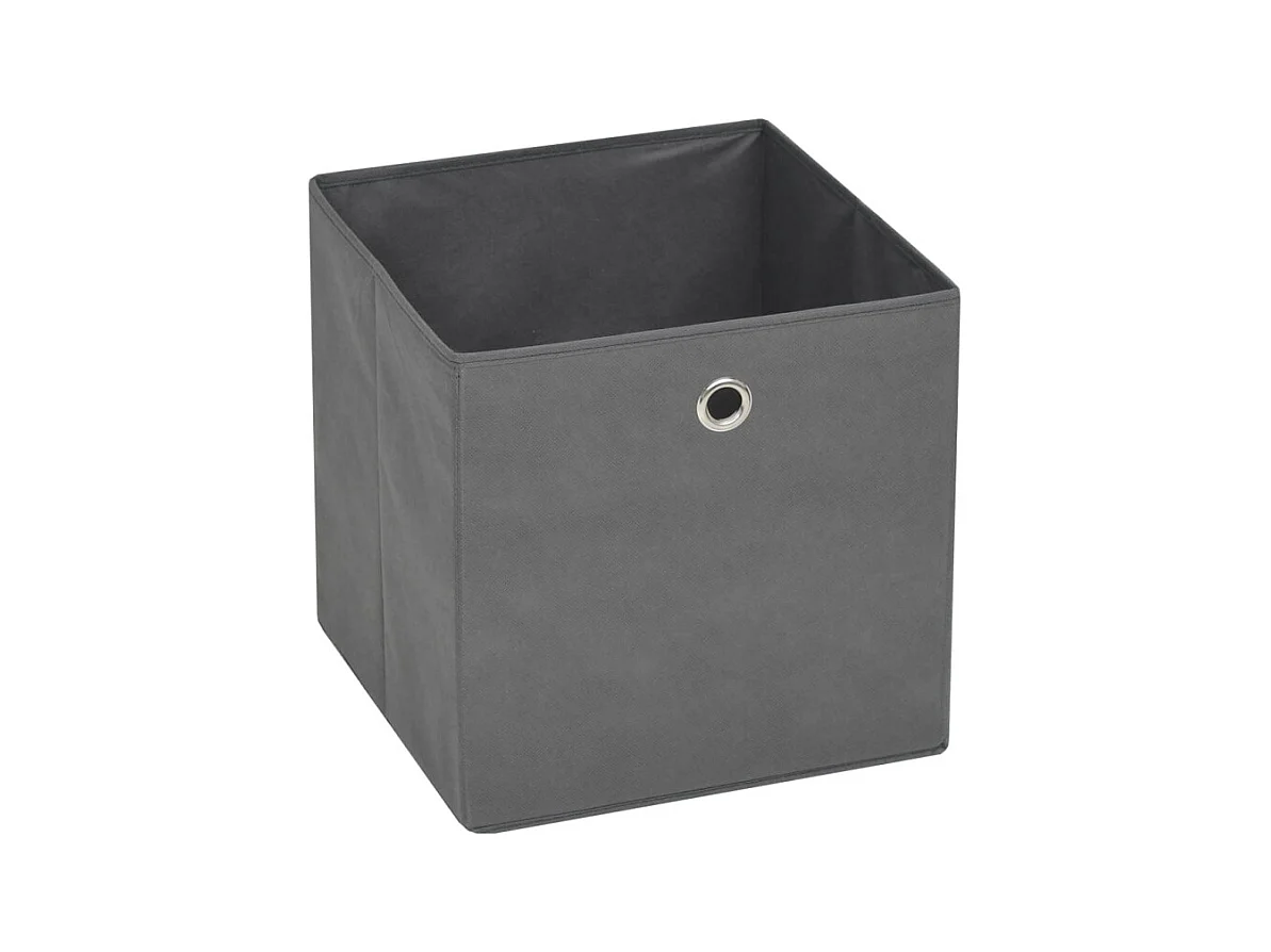 Boîte de rangement 4 pcs Tissu non tissé 32x32x32 cm Gris