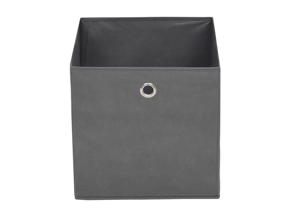 Conjunto de 4 Caixas de Arrumação Cinzentas em TNT 32x32x32 cm