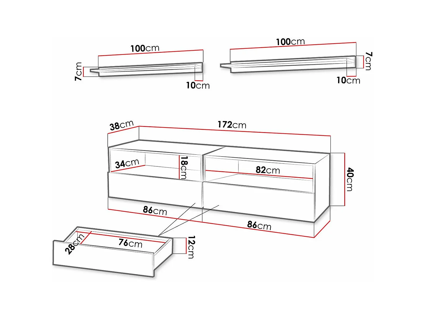 Conjunto para sala de estar Hoover 107