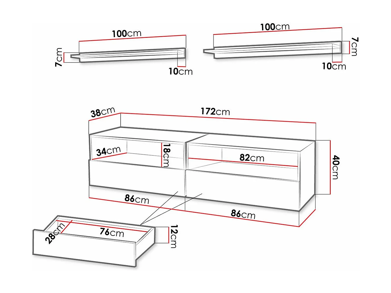 Conjunto para sala de estar Hoover 107