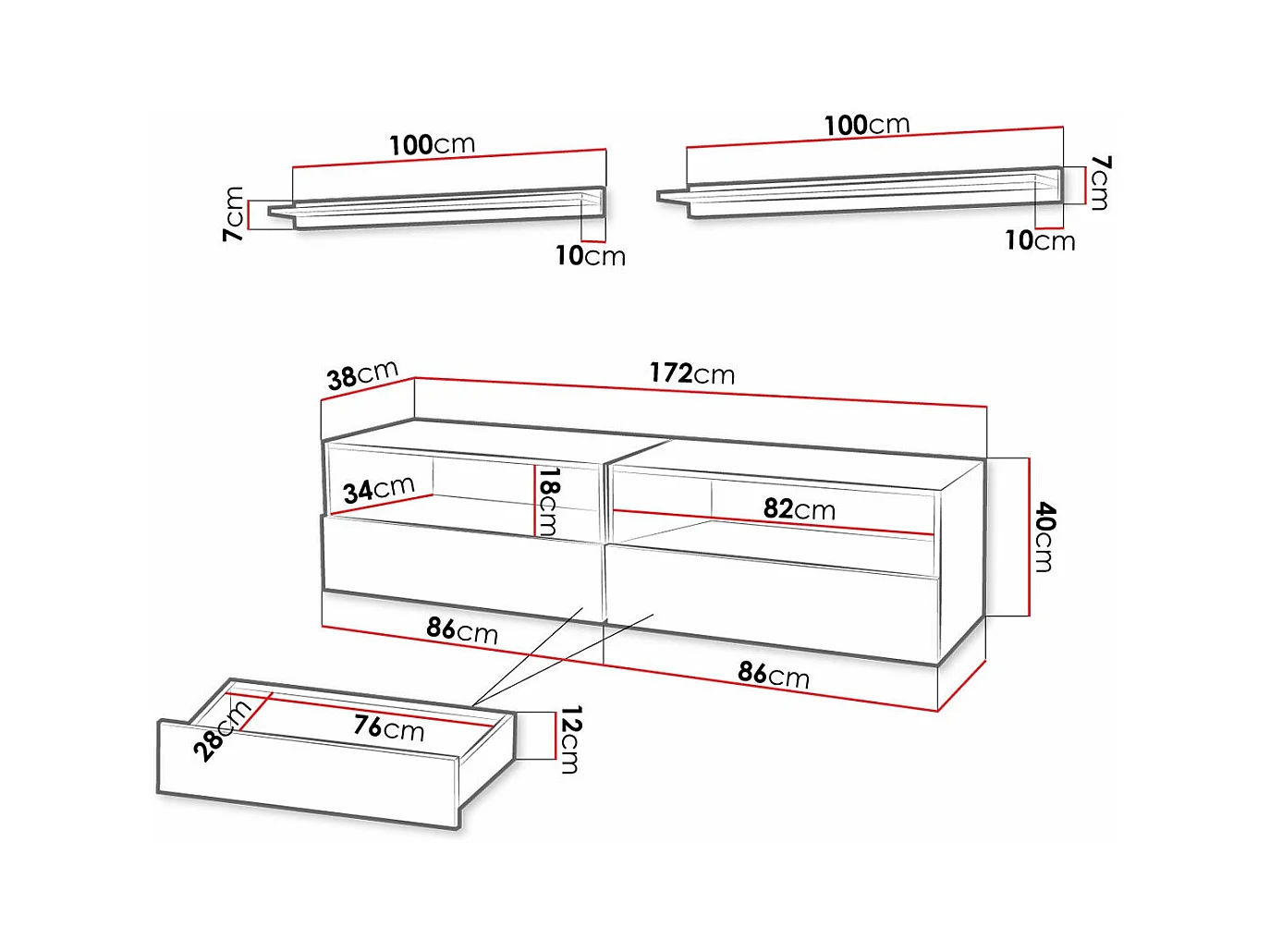 Conjunto para sala de estar Hoover 107